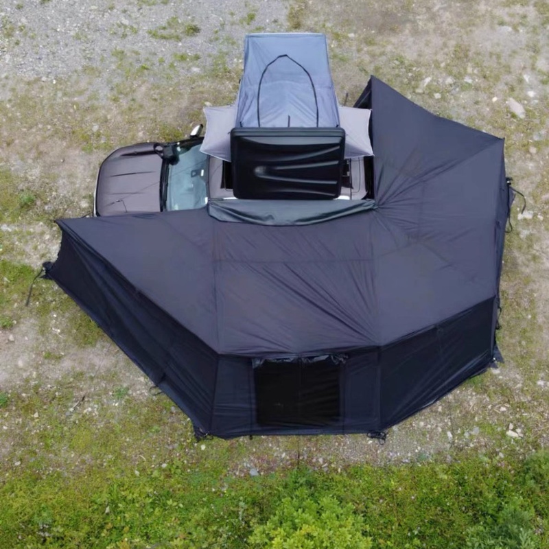 Outdoor Adventure Degree - Wasserdichte, ausziehbare 270-Grad-Auto-Seitenmarkise für SUVs und