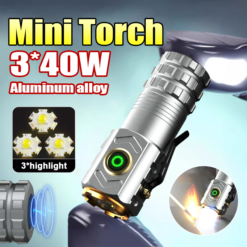 Outdoor Adventure Hiking - super leistungsstarke Spotlight-Zündungs-Taschenlampe, Mini-Taschenlampe, starker Magnet,
