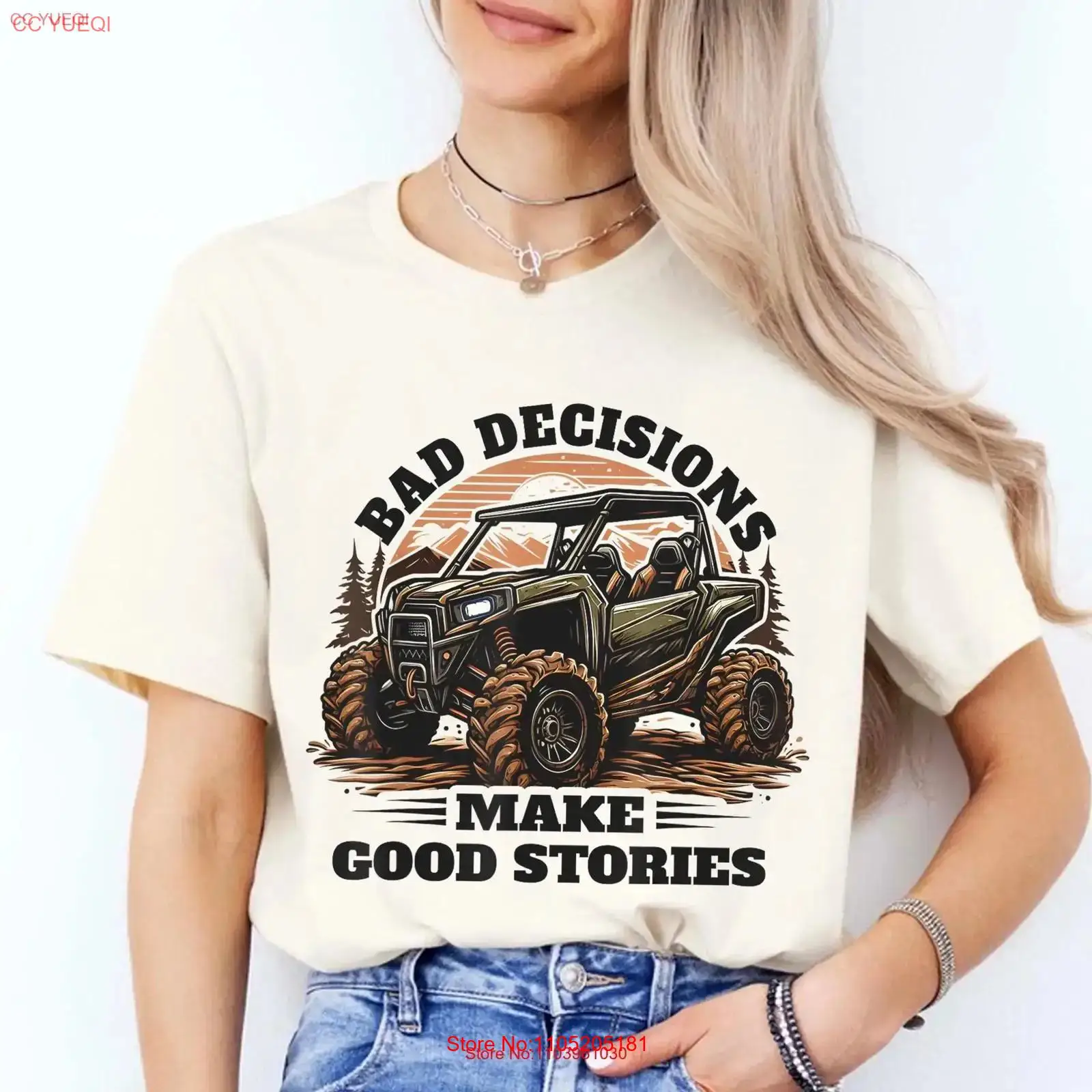 Outdoor Adventure Utv - Bad Decisions Make Good Stories T-Shirt