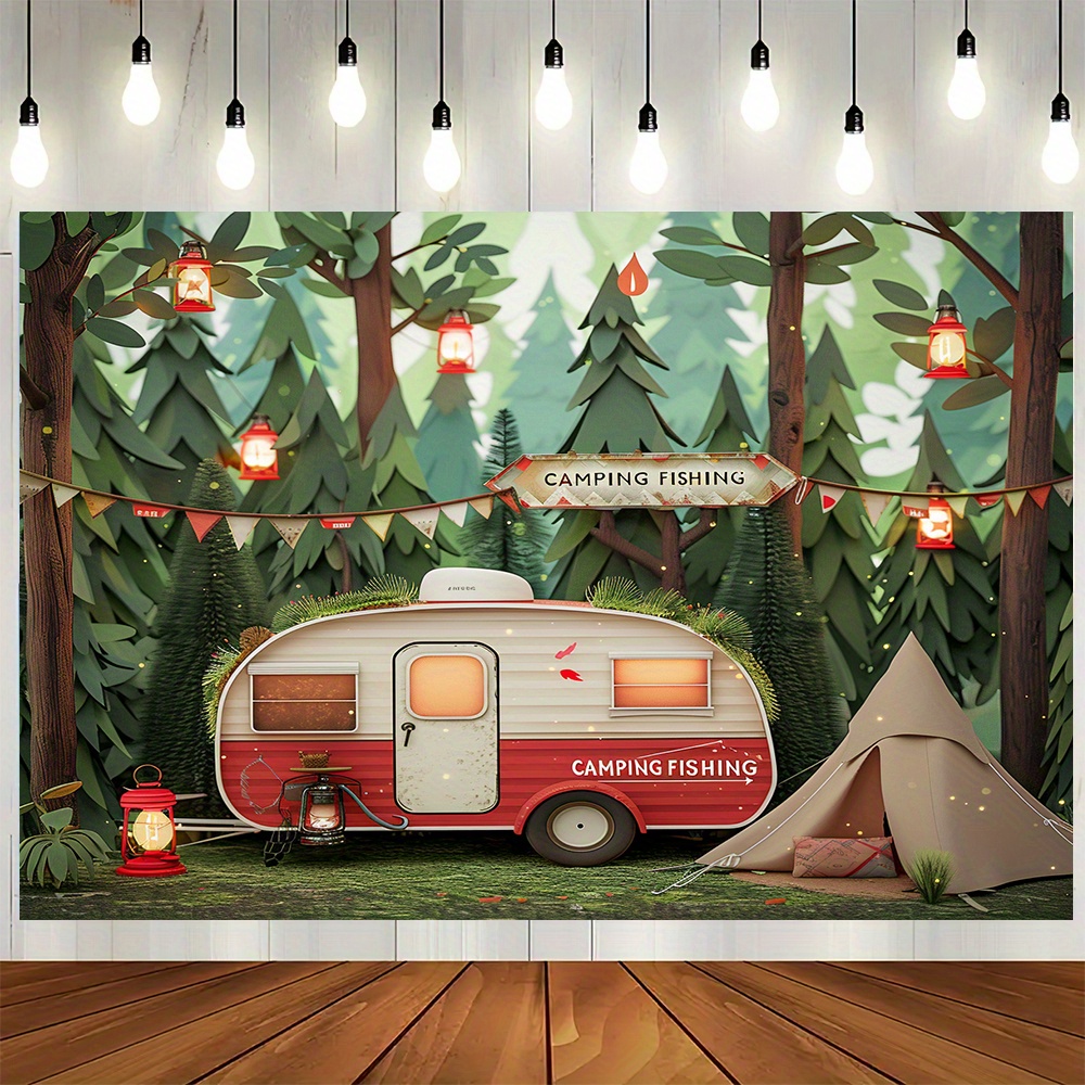 Polyester Dschungel Camping Th – Outdoor Adventure Birthday Party Bewertung und Preis