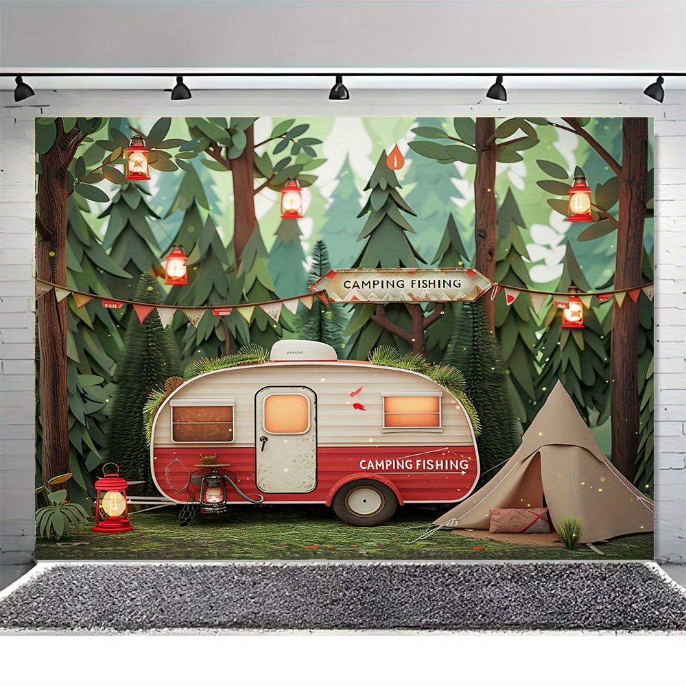 Polyester Dschungel Camping Th – Outdoor Adventure Birthday Party Bewertung und Preis