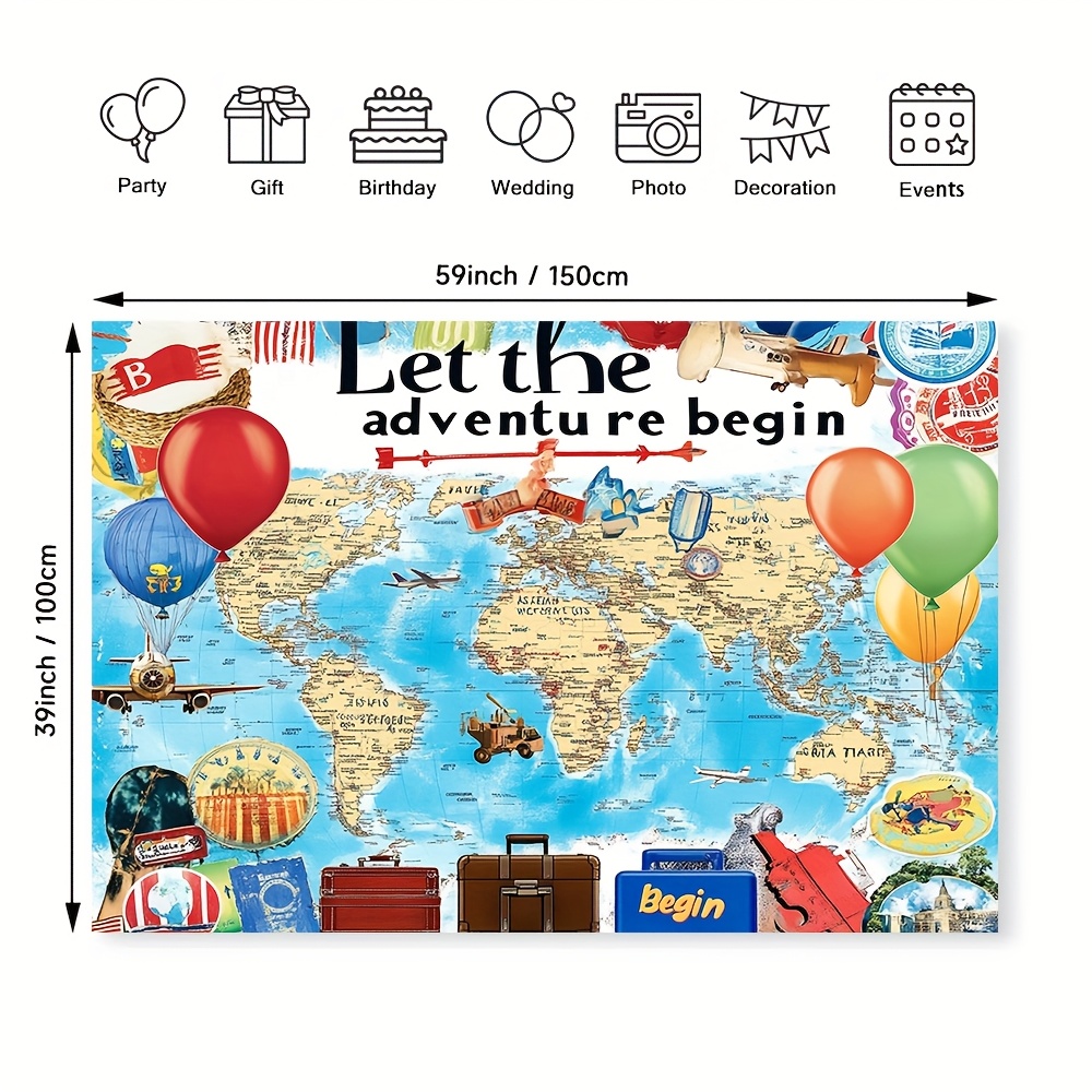 1-Weltkartenhintergrund „Let t – Outdoor Adventure Birthday Party Bewertung und Preis